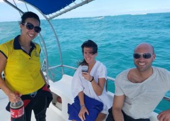 Catamaran Tour In Punta Cana - enjoying drinks